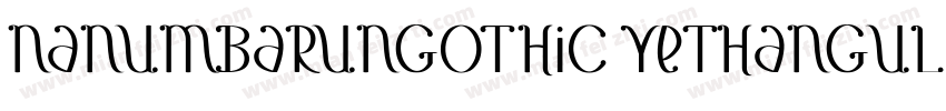 NanumBarunGothic YetHangul YetHangu字体转换